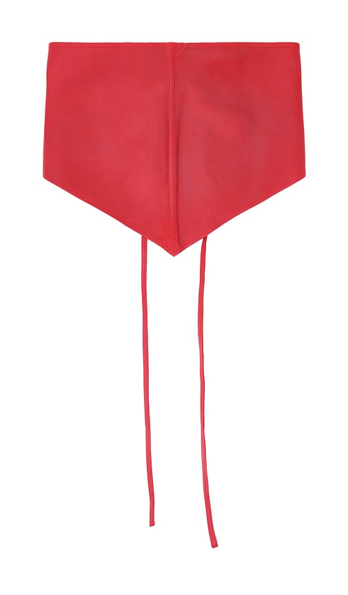  Ziah Lederschal Leather Scarf In Red. 