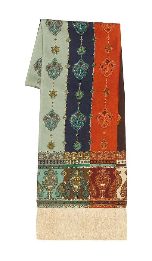 Zimmermann CHARPE PRINTED SILK FRINGE en Brown 375 €