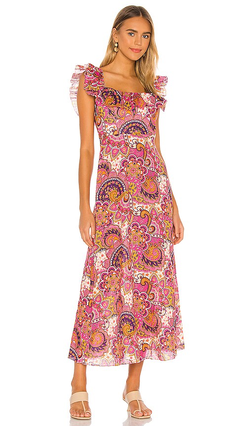 pink paisley dress