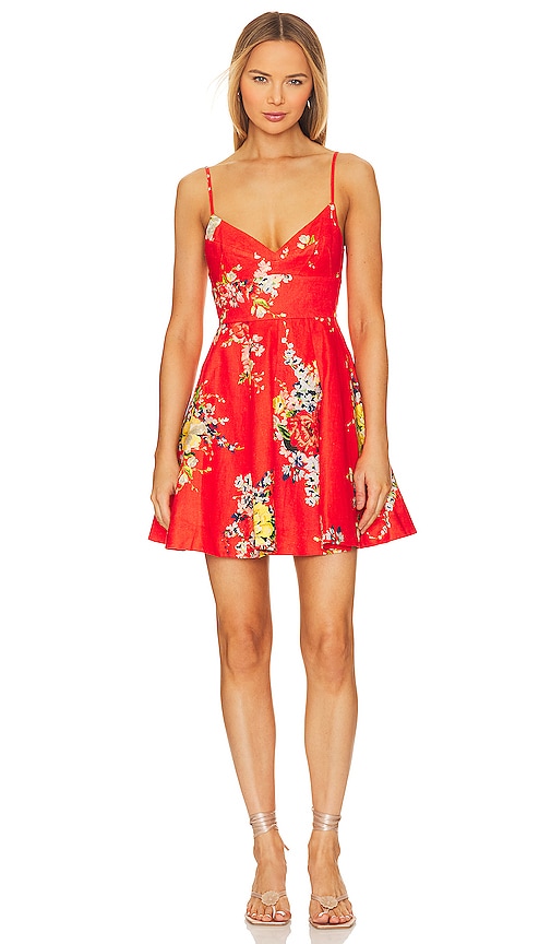 Zimmermann Alight Mini Dress in Red Floral