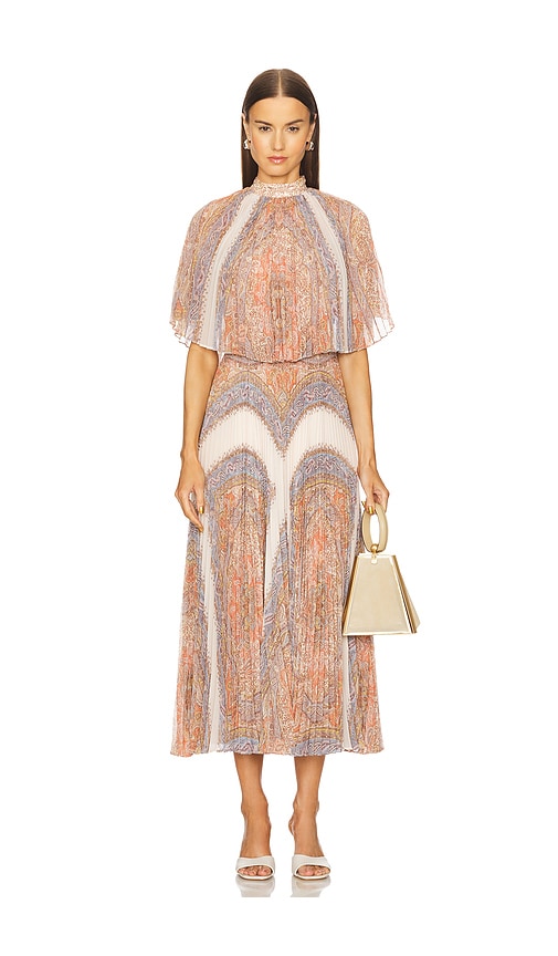 Zimmermann Illustration Sunray Midi Dress in Beige