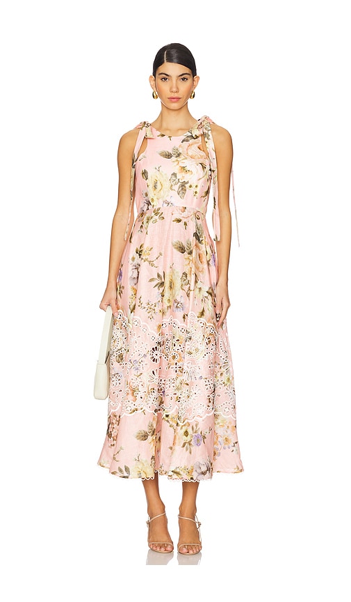 【Zimmermann】アカシア ブロデリー ミディドレス Zimmermann ACACIA BRODERIE ミディ丈ドレス - Pink Floral