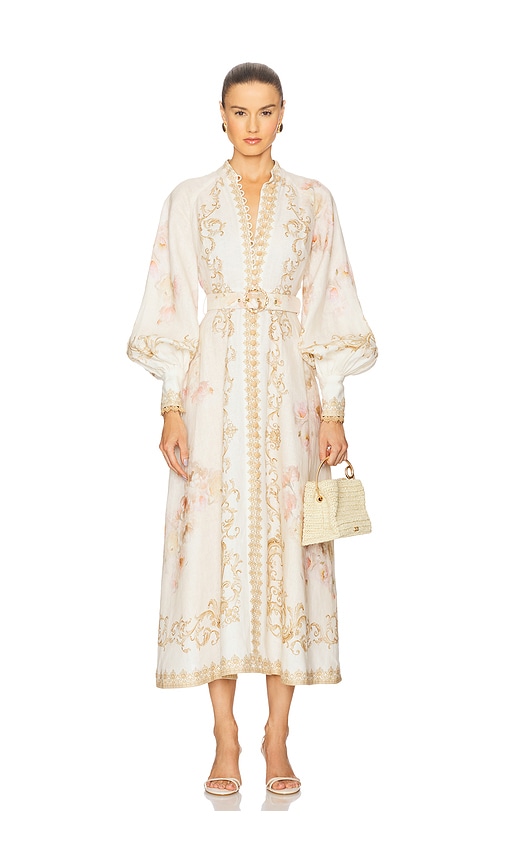 Zimmermann Buttoned Linen Midi Dress