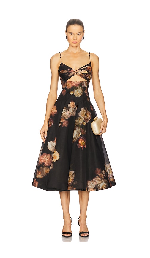 Twist Front Midi Dress in Black. - size 0/XS (also in 1/S, 2/M, 3/L) - Zimmermann - Modalova