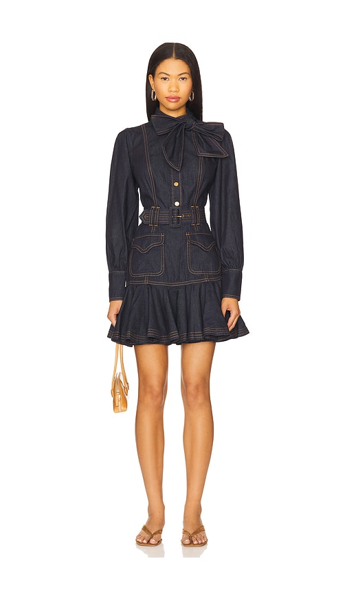 Zimmermann Denim Flip Dress In Black