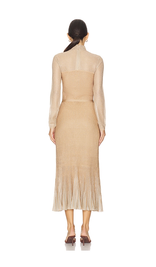  Zimmermann Metallic-midikleid In Metallic Gold. Größe 0/xs. Also In 1/s. 