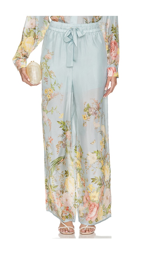 Zimmermann Waverly Relaxed Pant in Blue Floral