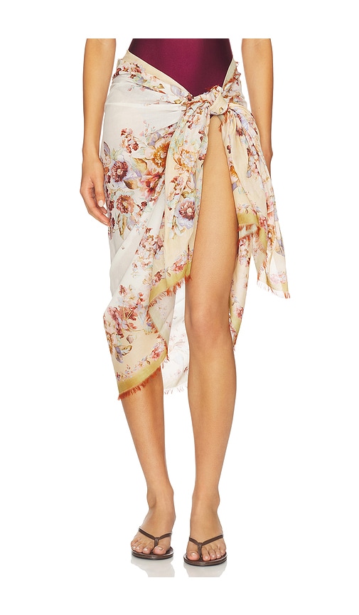 Zimmermann Printed Cotton Pareo In Multi