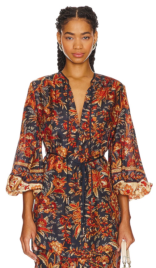 Rosemaryページ Zimmermann Junie Tunic Top in Dark Navy Floral | REVOLVE