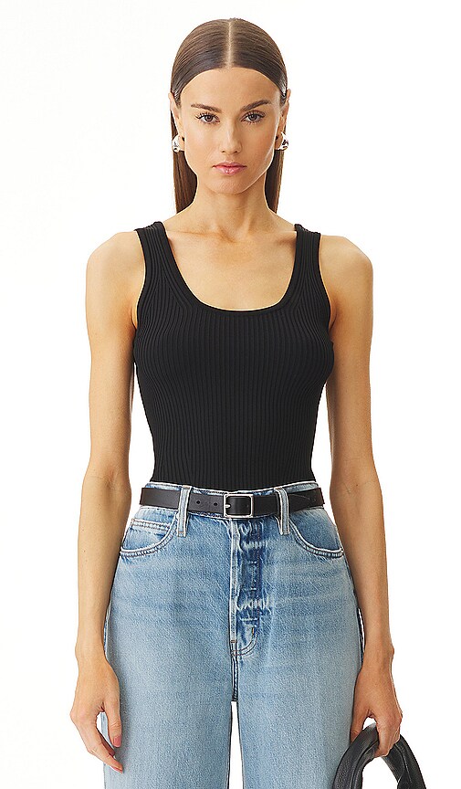 Alexander Wang Logo Cami Tank in Black