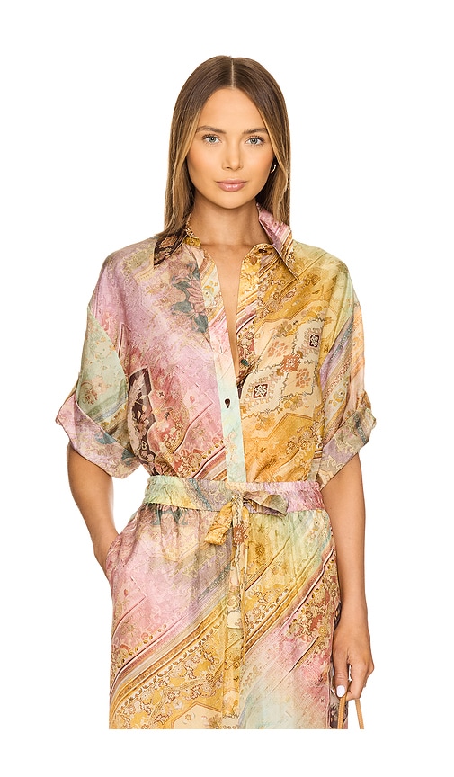 Zimmermann Tallow Relaxed Shirt in Ombre Multi | REVOLVE