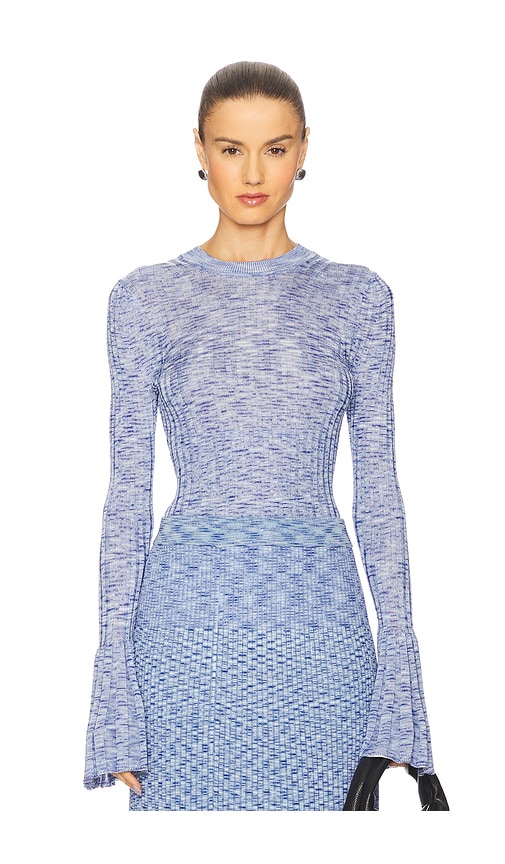 Mouline Long Sleeve Top in Blue. - size 0/XS (also in 1/S, 2/M, 4/XL) - Zimmermann - Modalova