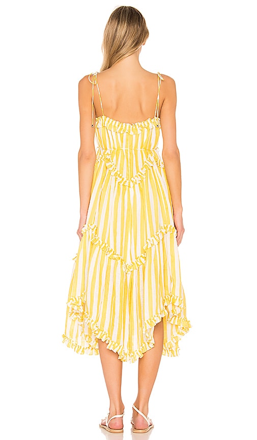 zimmermann yellow stripe dress