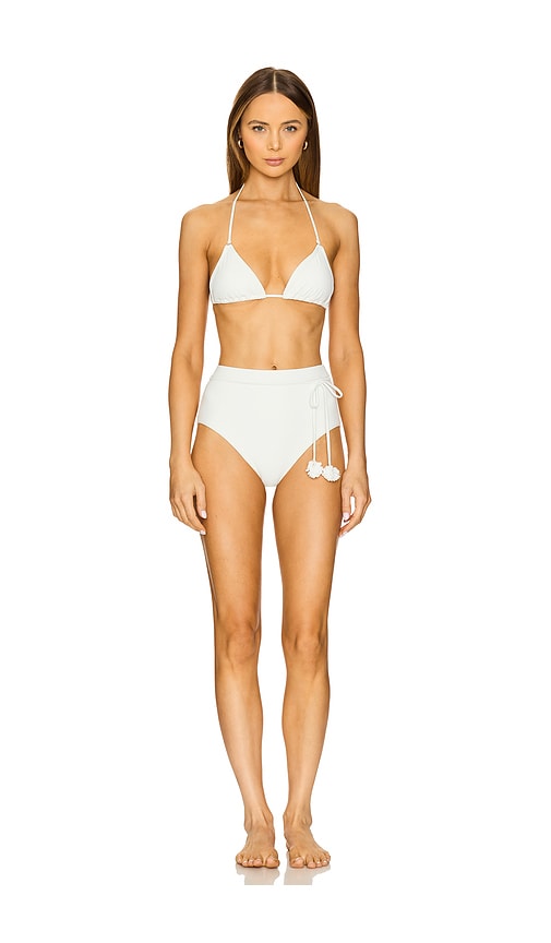 ★Zimmermann★ Everley フラワー付き ビキニ Ivory Zimmermann Everley Flower Trim Halterneck Bikini Set | Saks