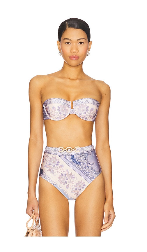 【Zimmermann】Lucky floral bikini top ZIMMERMANN Lucky printed bandeau bikini | NET-A-PORTER