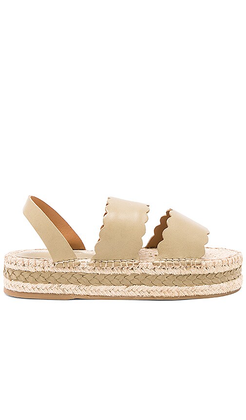 scalloped espadrille sandals
