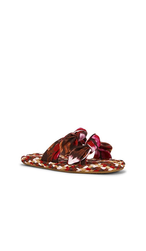 Zimmermann Carousel Printed Raffia Sliders In Multi