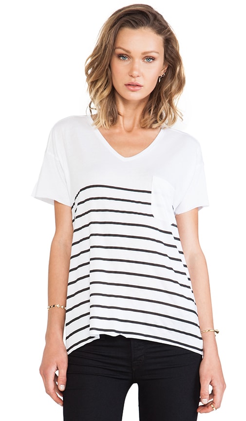 Dropped Sleeve Stripe Tee