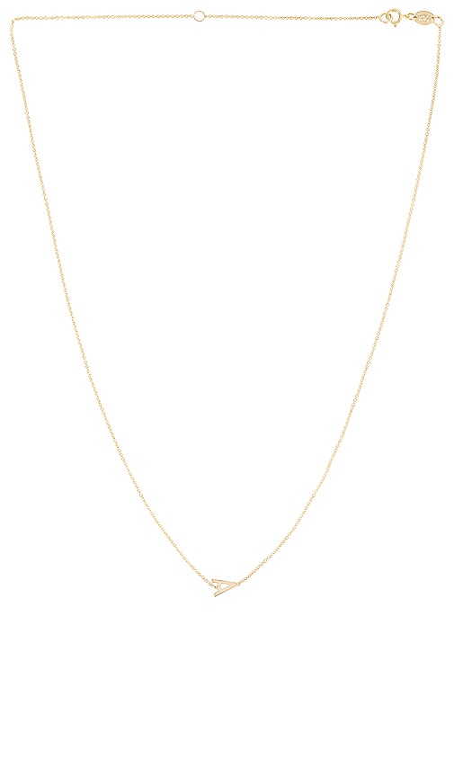 Zoe Lev 14K Gold Asymmetrical Initial Necklace in Gold