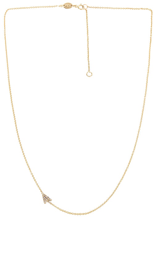 Zoe Lev Mini Diamond Asymmetrical Necklace in Gold