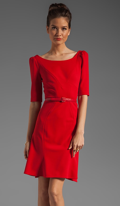 3/4 Sleeve V Neck Dress