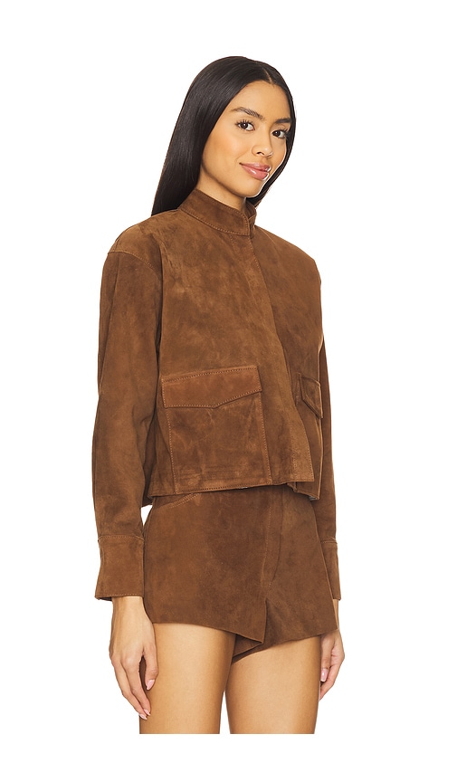  Zut Cropped Lederjacke Aus Rindsleder Mit Fell In Brown. Größe Xs. Also In L, Xl. 