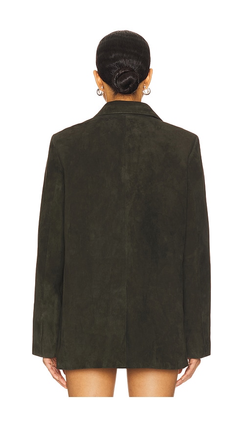 Zut Blazer Aus Veloursleder Madalena In Olive. Größe S. Also In M. 