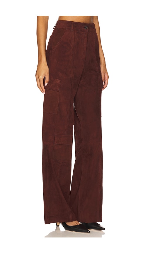 Zut Sammy Suede Pants In Burgundy