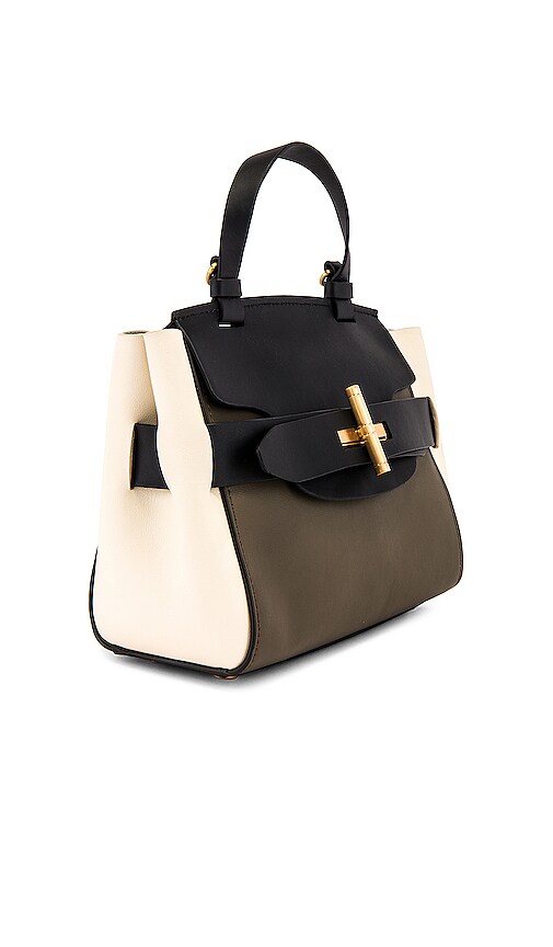 ZAC ZAC POSEN ZAC ZAC POSEN BRIGETTE BELTED SATCHEL IN BLACK,OLIVE.,ZZAC-WY139