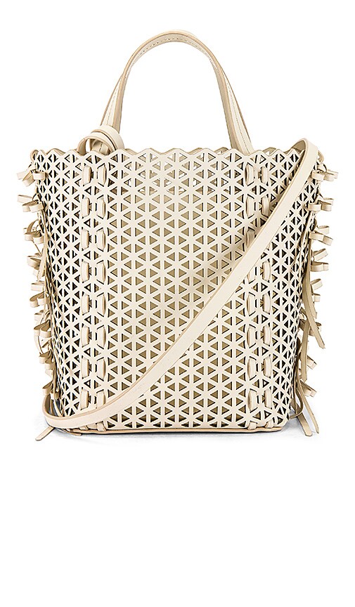 Zac Zac Posen Lacey Bow North & South Shopper Bag In Swan