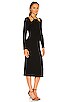 Ribbed Long Sleeve Midi Dress, view 2 of 3, click to view large image.
