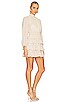 view 2 of 3 VESTIDO MANGA LONGA COM GOLA FRANZIDA in Beige