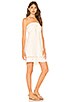 view 2 of 3 Strapless Tie Front Button Down Dress in Antique White