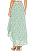 view 3 of 4 Folk Floral Hi Low Skirt in Green Floral