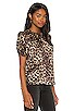 view 2 of 4 Luxe Animal Printed Charmeuse Blouse in Luxe Animal