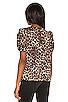 view 3 of 4 Luxe Animal Printed Charmeuse Blouse in Luxe Animal