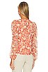 view 3 of 4 V Neck Blouse in Peach Multi