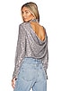 view 1 of 6 Sequin Drape Back Top in Silver Dust