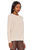 view 2 of 4 High Low Crew Neck Cashmere Sweater in Cream