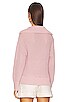 view 3 of 4 Mix Stitch Half Zip Sweater in Rose Pink