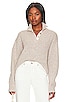 view 1 of 4 Boxy Snap Front Henley in Oat