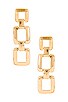 view 1 of 2 Square Drop Earrings in Gold