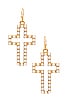 view 1 of 2 Pearl Cross Earrings in Gold