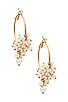 view 1 of 3 Pearl Hoop Earrings in Gold