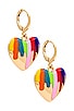 view 1 of 3 Abstract Heart Earrings in Multi