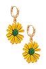 view 1 of 3 Sunflower Earrings in Yellow