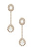 view 1 of 2 Crystal Drop Earrings in Gold