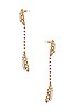 view 2 of 2 Crystal Drop Earrings in Gold