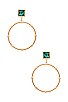 view 1 of 2 Hoop Earrings in Emerald