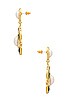 view 2 of 2 Pearl And Stone Drop Earrings in Gold